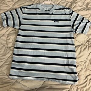 Nike SB Blue and Black Striped Tee